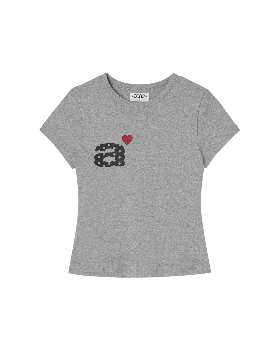 에이이에이이 DOT SMALL LETTER TEE [MELANGE GREY] 상품 이미지 2