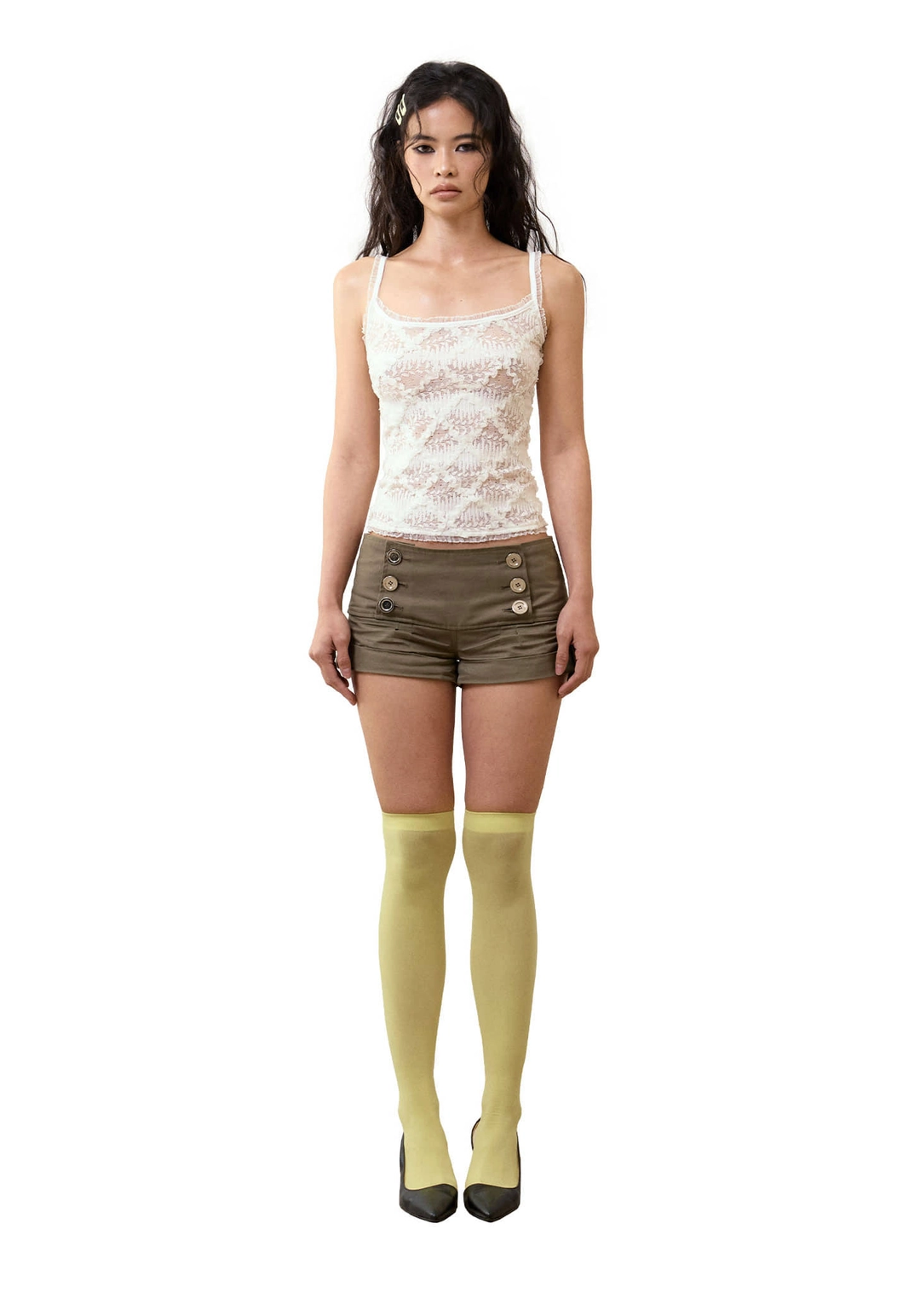힐다 Cloud Lace Sleeveless Top [Ivory] 상품 이미지 2