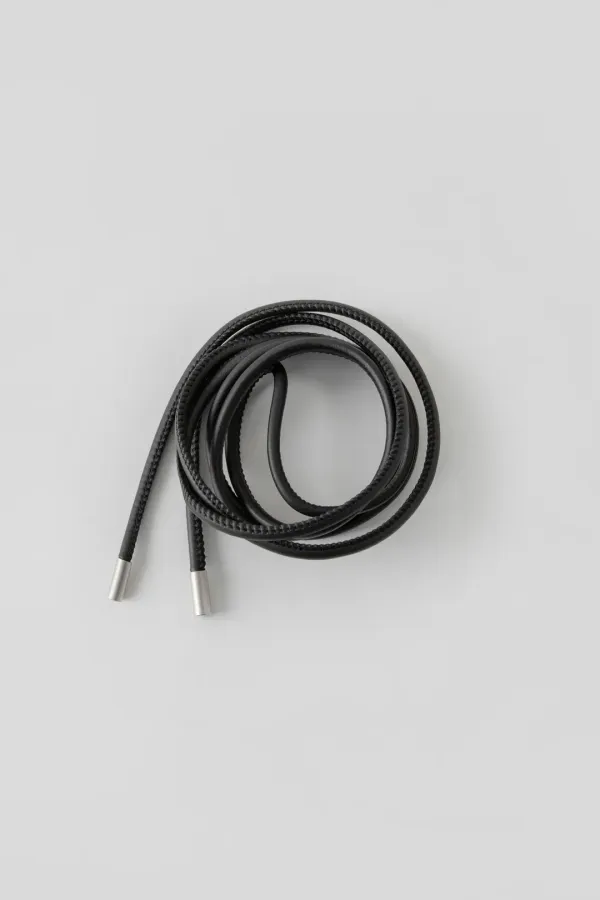 Leather String Belt_Black
