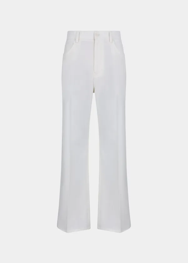 TAILORED FLARED PANTS - OFF WHITE
