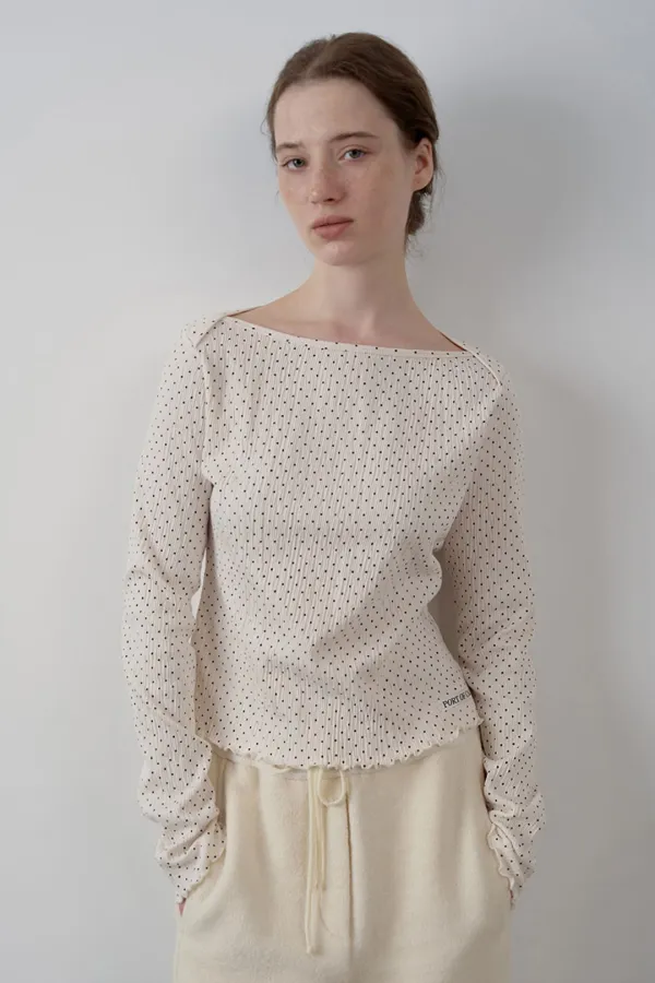 [4차]molly dot boat-neck long sleeve_ivory