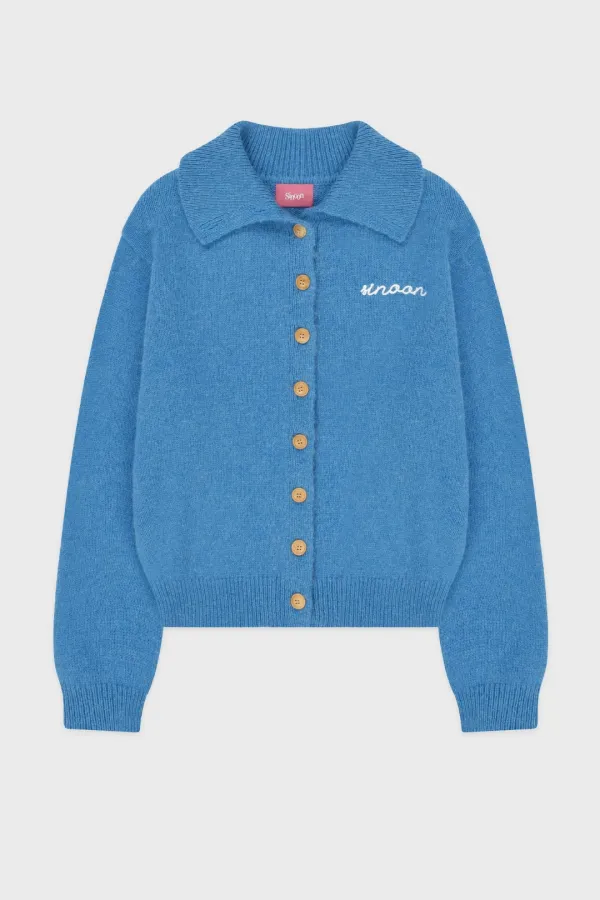 Sinoon Button Knit Cardigan (Blue)