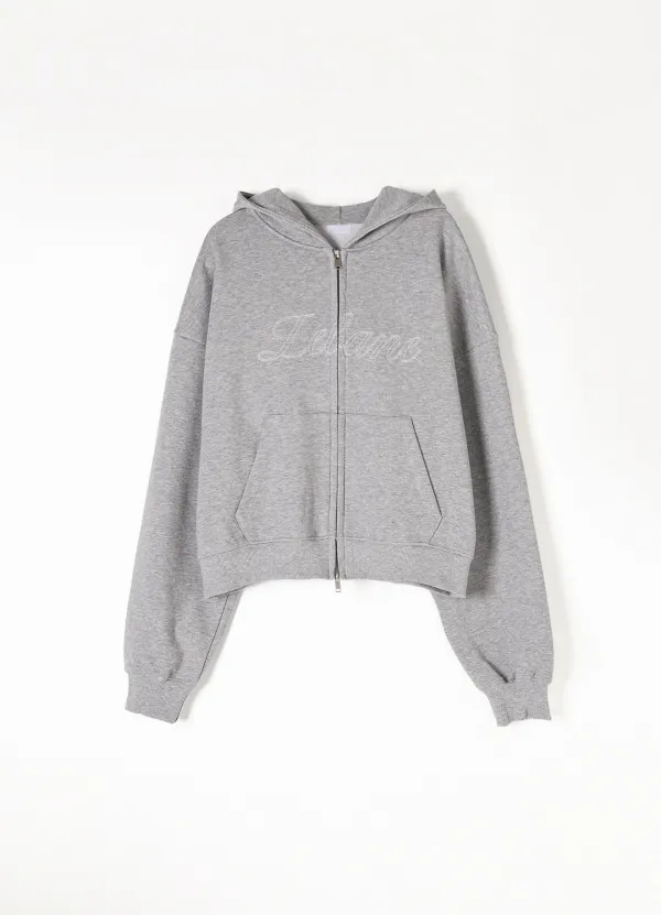 [5TH] Soft Hoodie Zip-Up(Melange Grey)