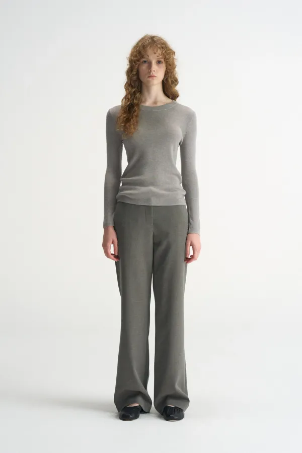 Essential Round-Neck Knit_Gray
