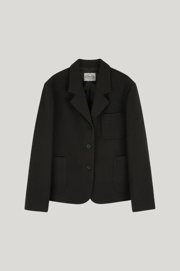 out pocket jacket_brown