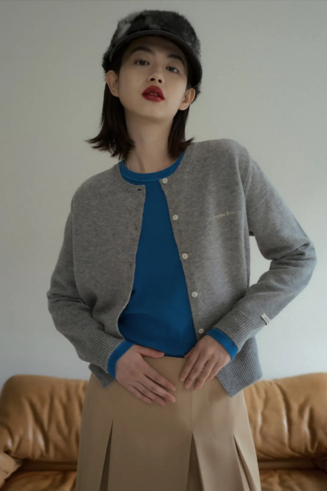 오버듀플레어 OVERDUE WOOL CARDIGAN_MELANGE GRAY 상품 이미지 2