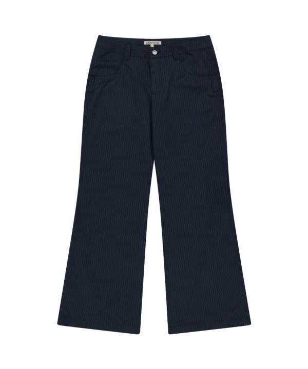 COYSEIO X BLYTHE CHECK BOOT CUT PANTS NAVY