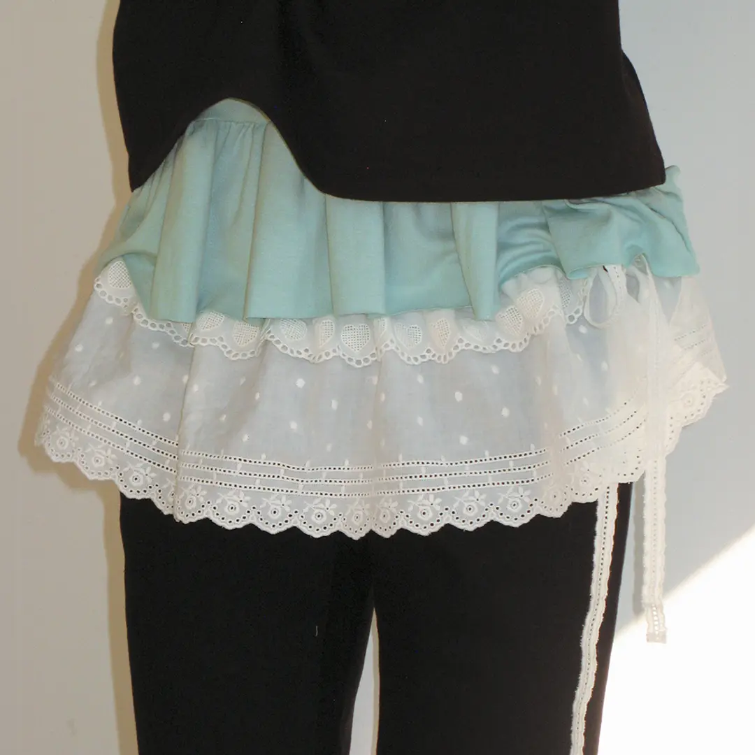 론론 LACE LAYERED BELT WHITE 상품 이미지 2