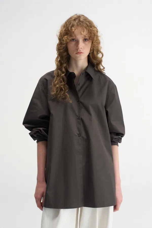 Arte Cotton Shirt_Charcoal