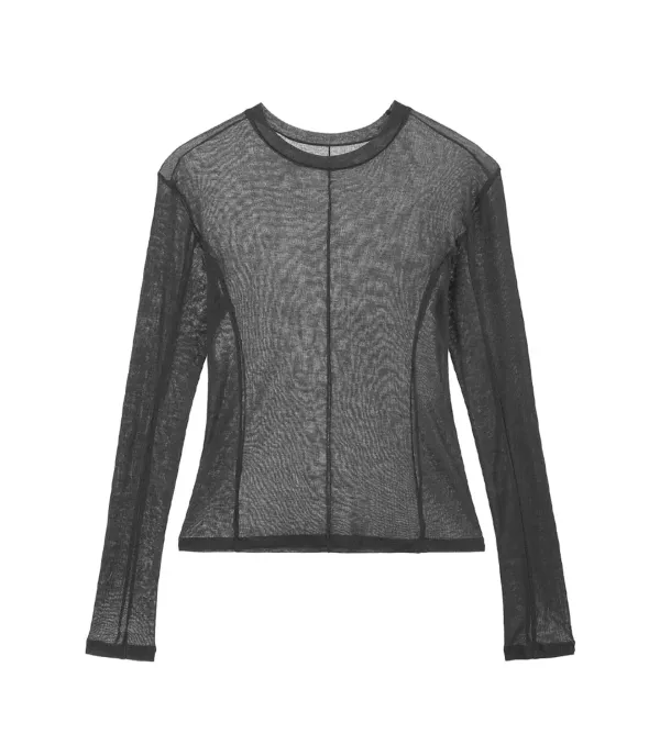 SHEER LINED T-SHIRT