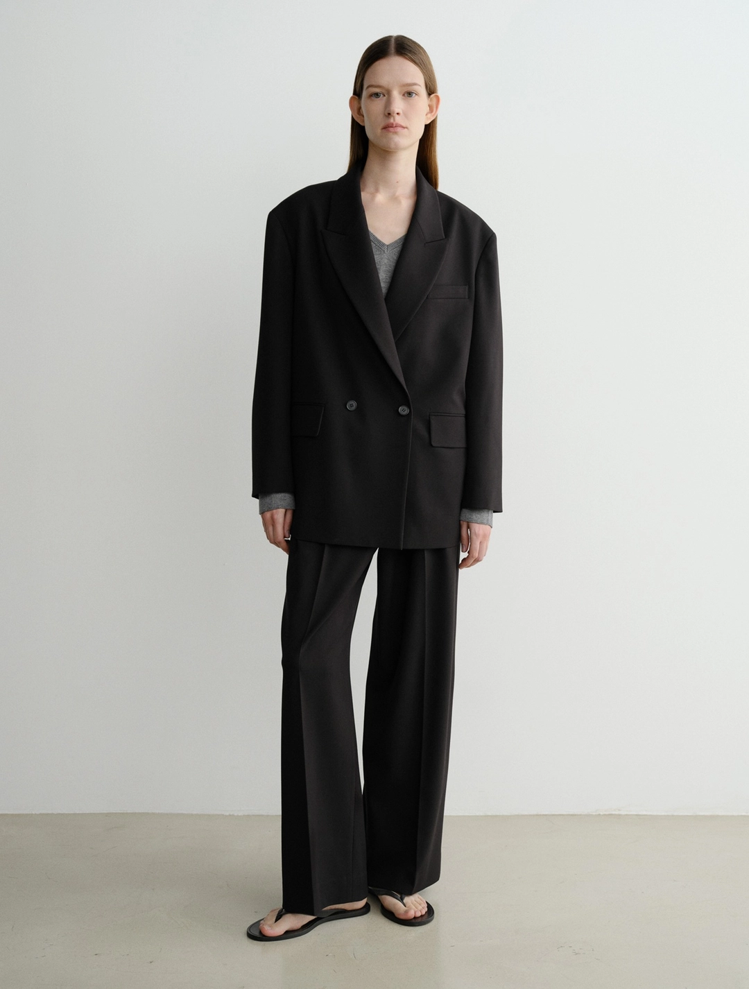 이아 Rend Double Breasted Jacket (Black) 상품 이미지 1