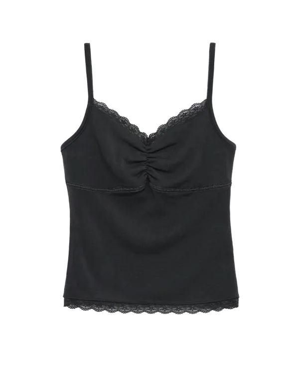 Lace Tank Top (Charcoal)