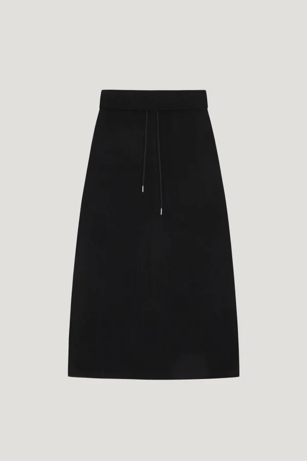 Folded Waist Skirt (black)
