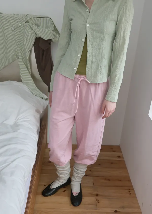 Layered Knee-Socks Pants_Pink