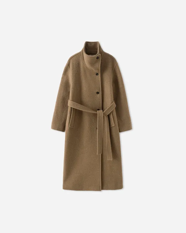 Lyle Boucle High Neck Coat