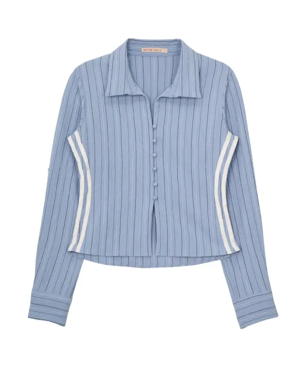 Fiction Line Blouse-Blue