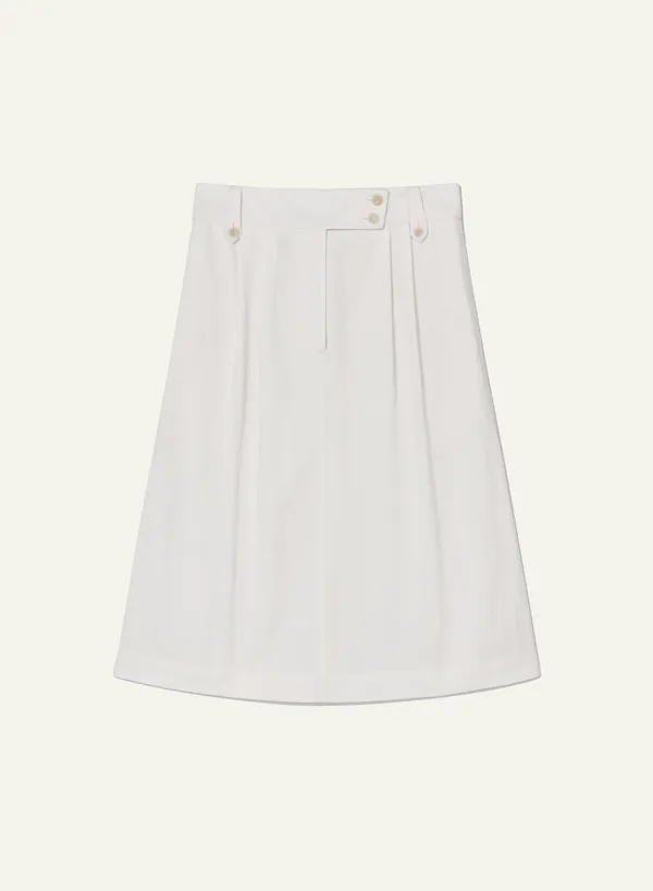 Fouetté Cotton Skirt Off-White