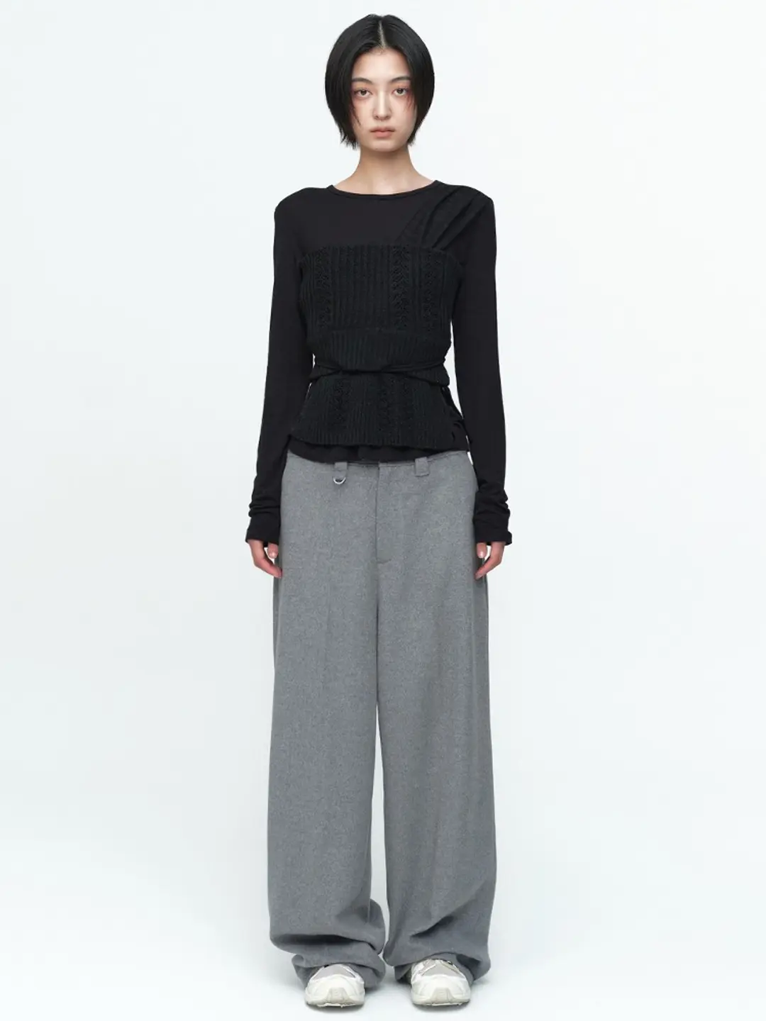 밀로 우먼 Heavy Wool Trouser [Gray] 상품 이미지 1