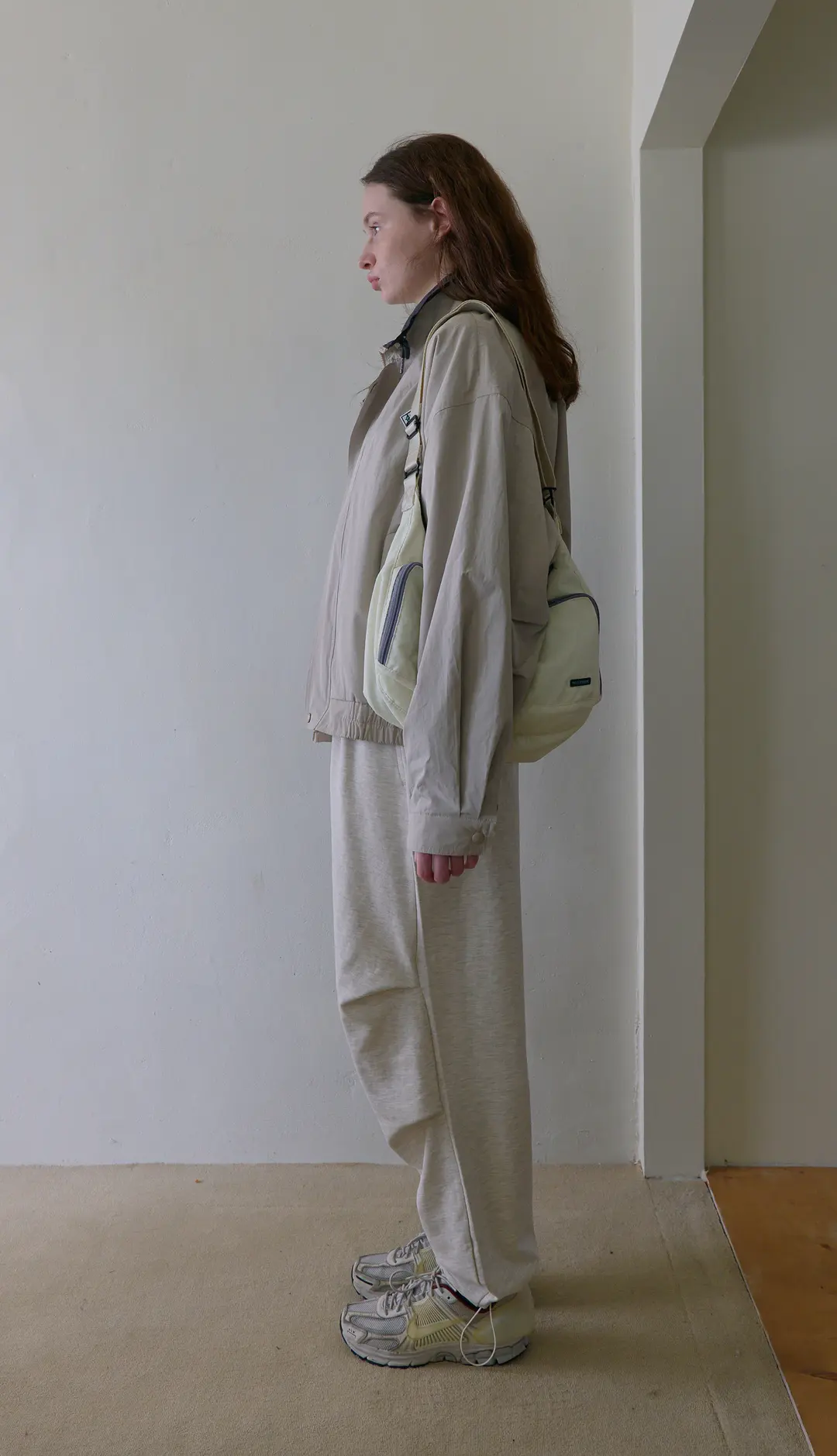 노컨텐츠 170. Cotton Pin-tuck Pants _ Oatmeal melange 상품 이미지 3