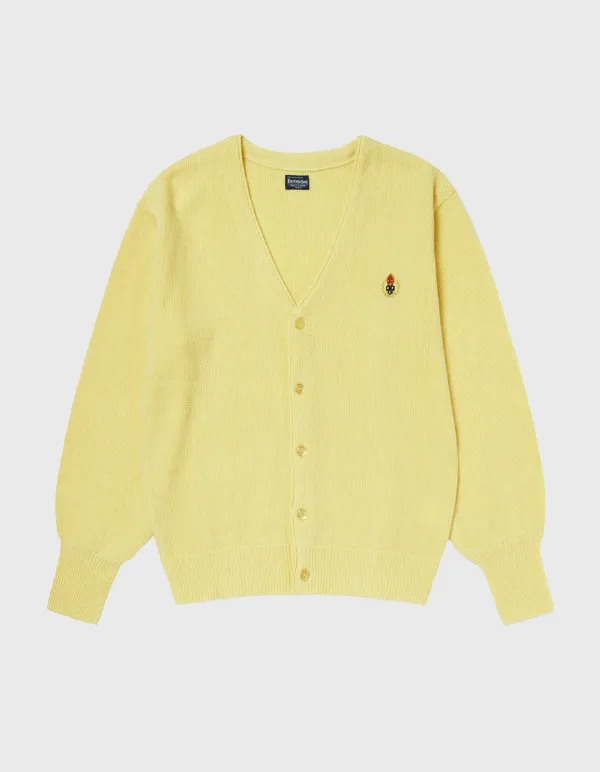 CREST TASMANIA WOOL CARDIGAN / M.Yellow