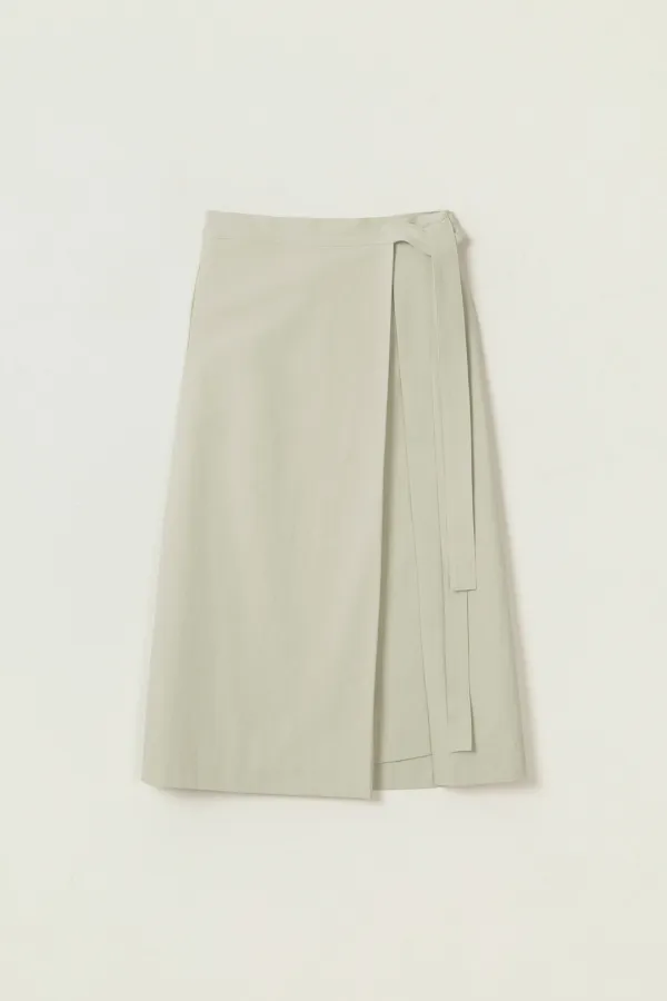 PAM WRAP LONG SKIRT_ECRU
