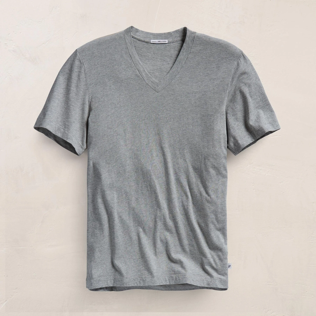 제임스펄스 Short Sleeve V Neck - Heather Grey 상품 이미지 1
