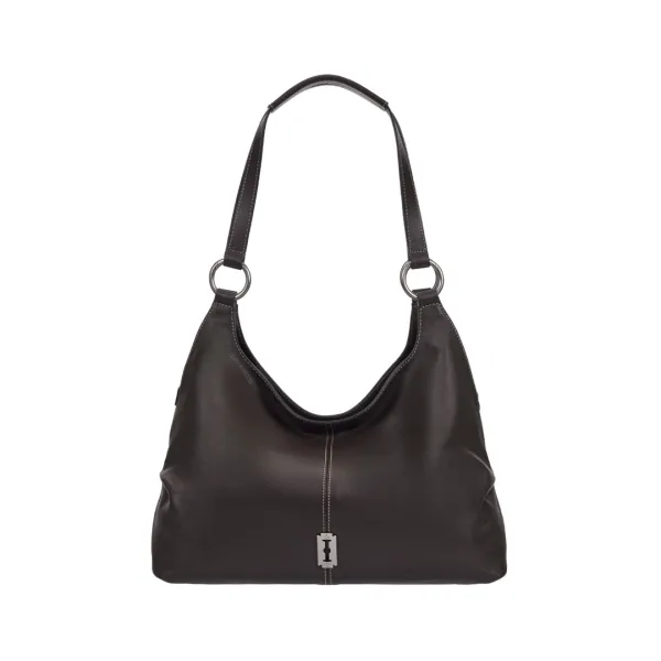Halfmoon Attache Two Handle Shoulder (하프문 아타쉬 투 핸들 숄더 미듐) Dark Brown
