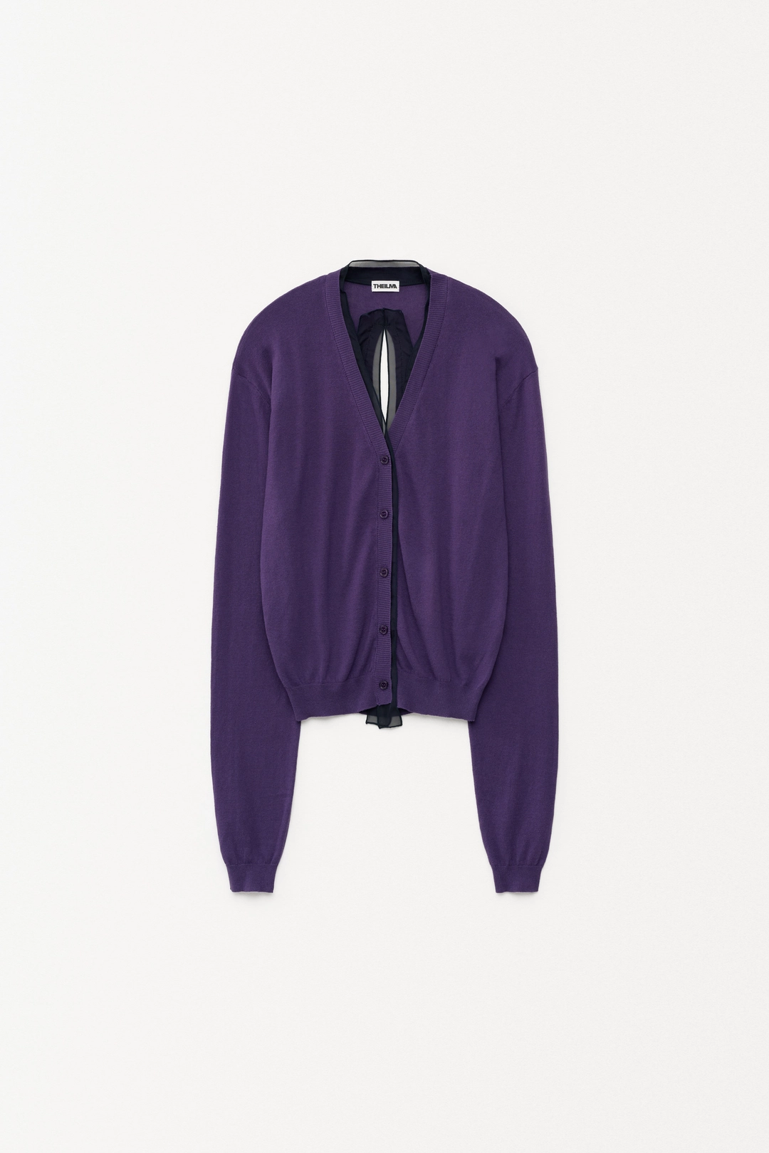 더일마 Rusha Chiffon Cardigan purple 상품 이미지 1