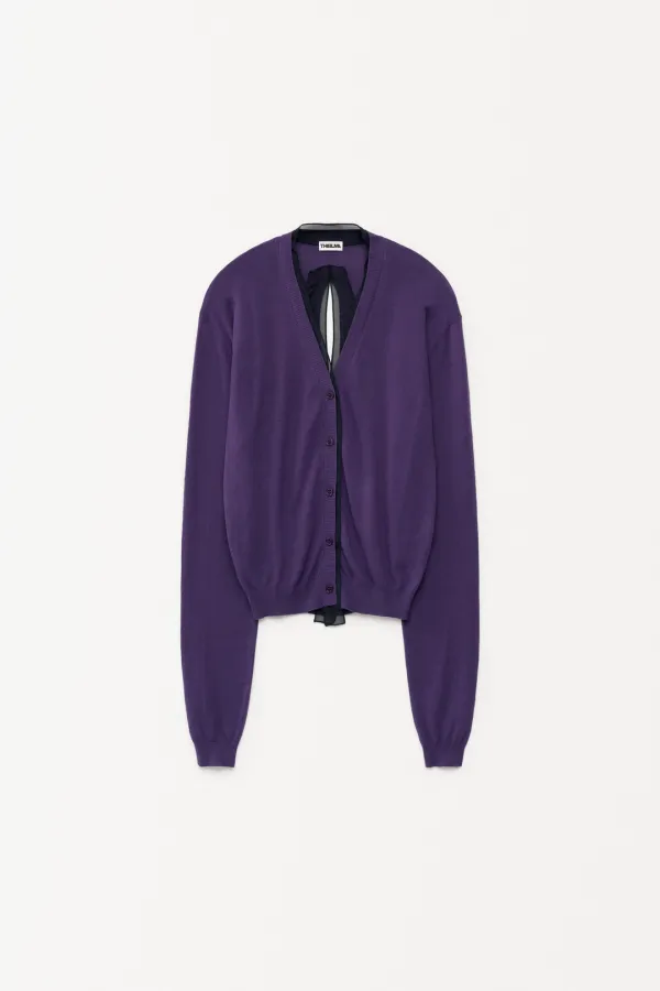 Rusha Chiffon Cardigan purple