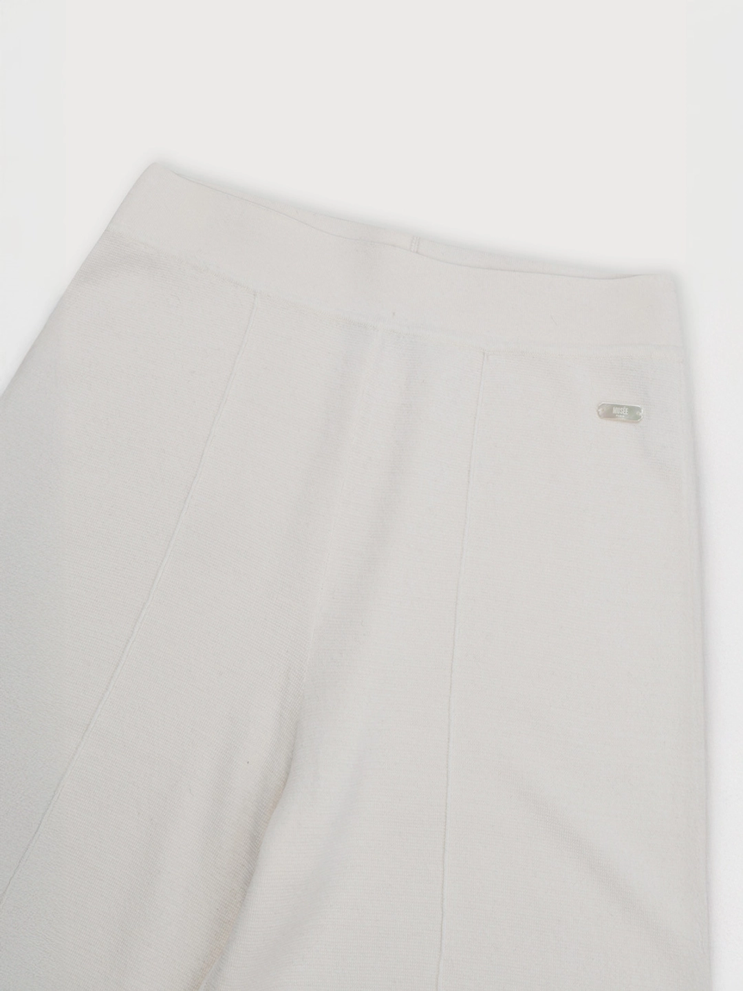 뮤제 [ESSENTIEL][Wool 100%] MER Merino Wool Semi-Wide Knit Pants_Ivory 상품 이미지 3
