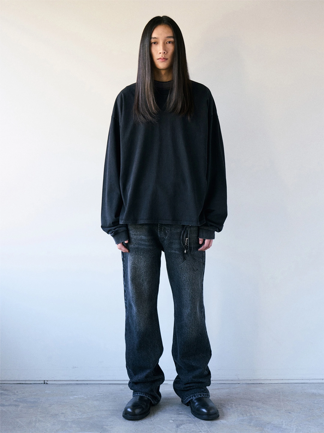 파르티멘토 VTG Washed Crop Long Sleeve_Black 상품 이미지 2