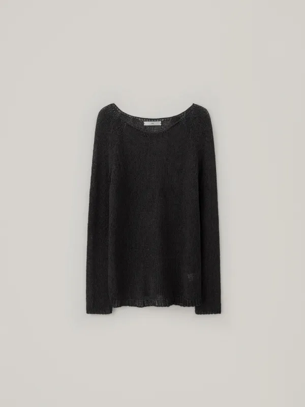 Voe Linen Knit - Charcoal