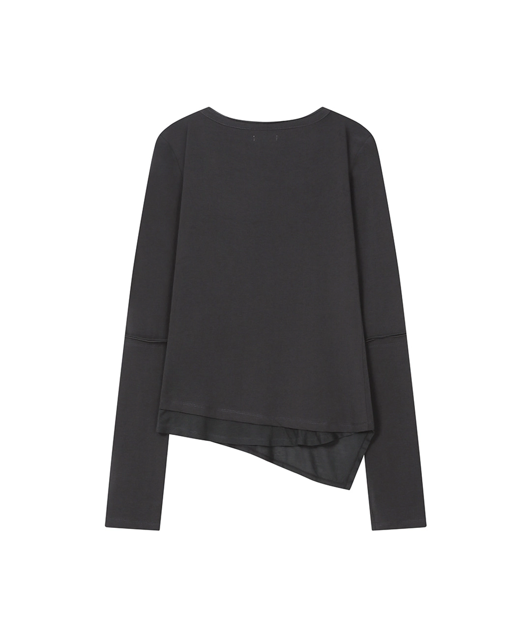 미세키서울 [레이 PICK] Slash button layered long sleeve CHARCOAL 상품 이미지 2