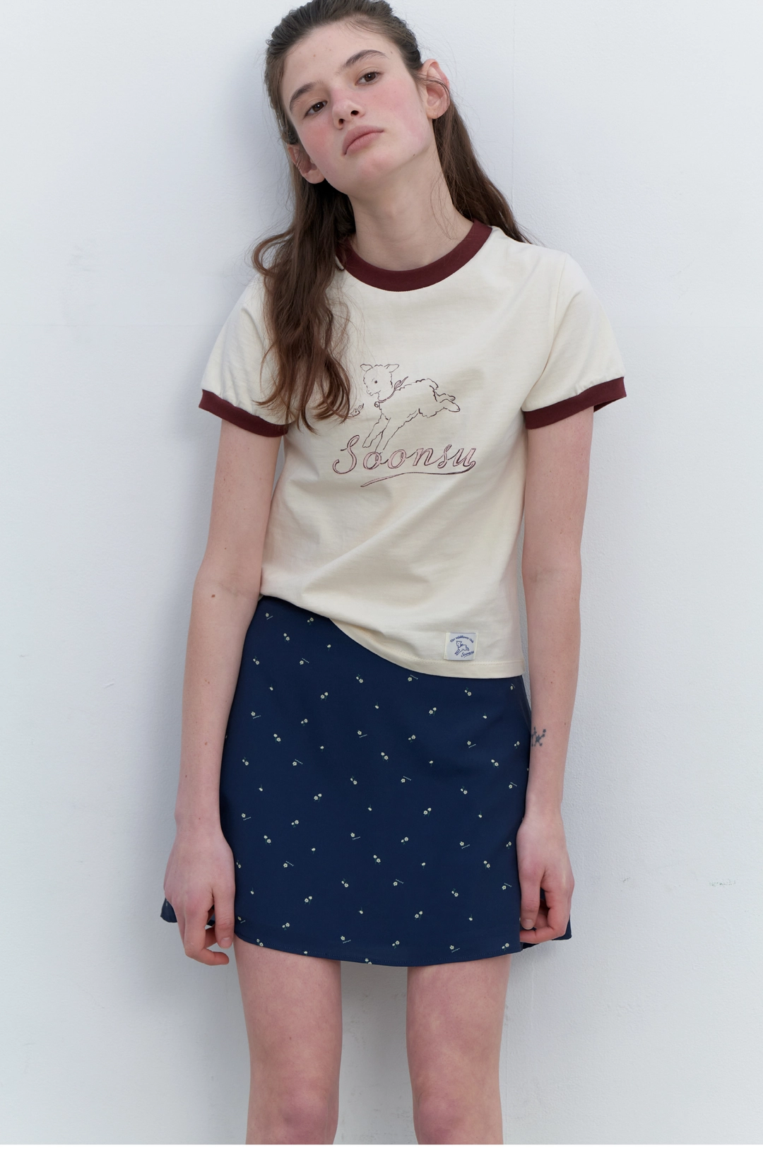 순수 Hop Print Tshirt (Beige) 상품 이미지 1