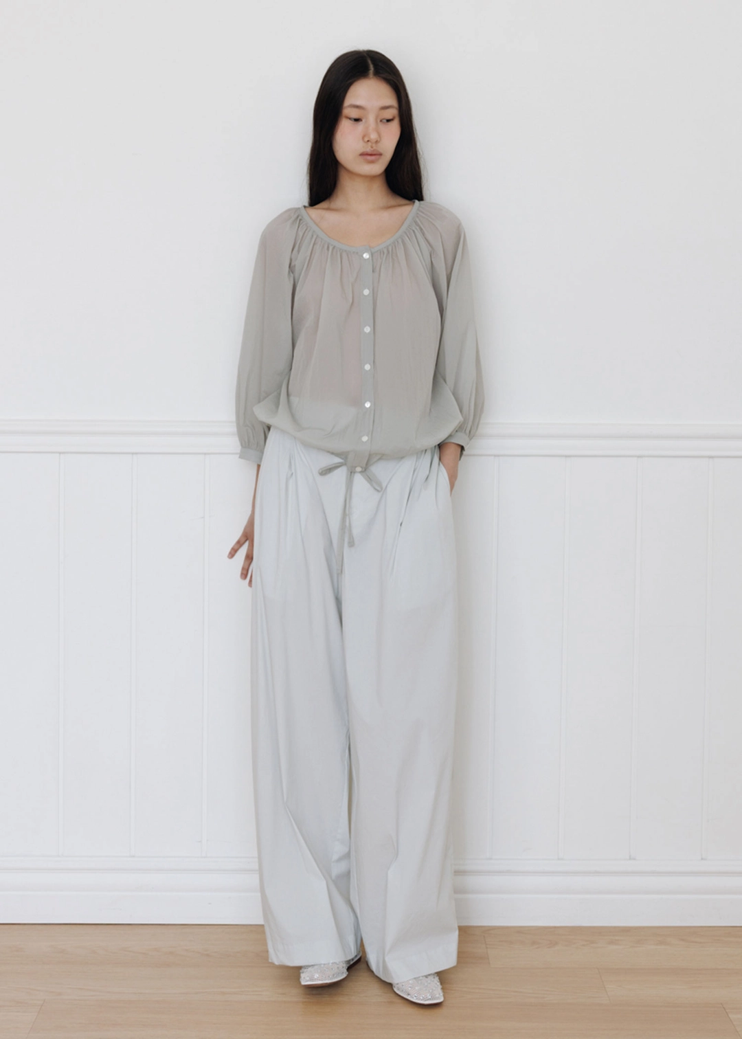 더라이 Pintuck Banding Pants(Light Grey) 상품 이미지 2