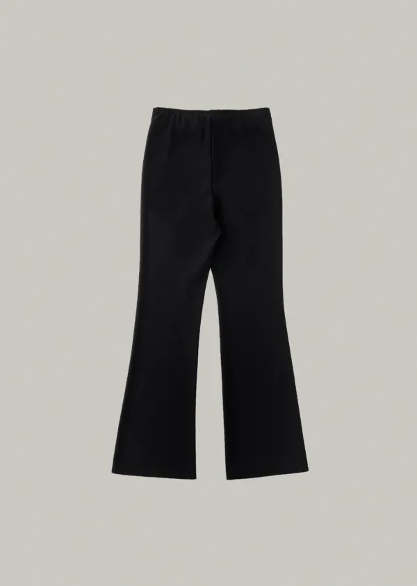 banding bootcut pants (black)