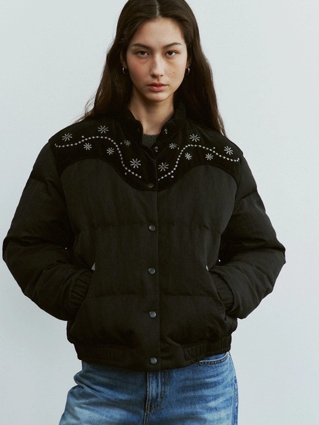 프리터 Western Puffer Jacket Black_F254JP06 상품 이미지 1