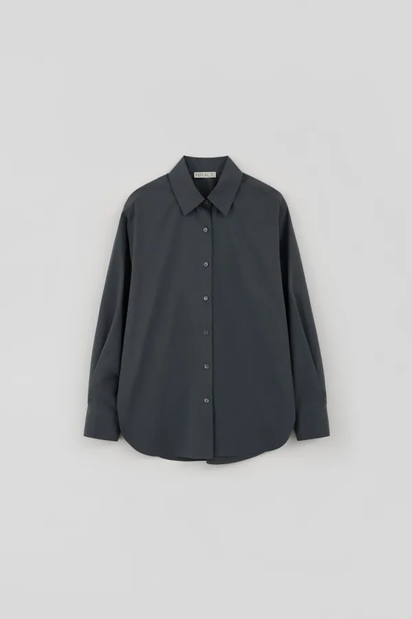 Side Curved Shirt_Dark Blue