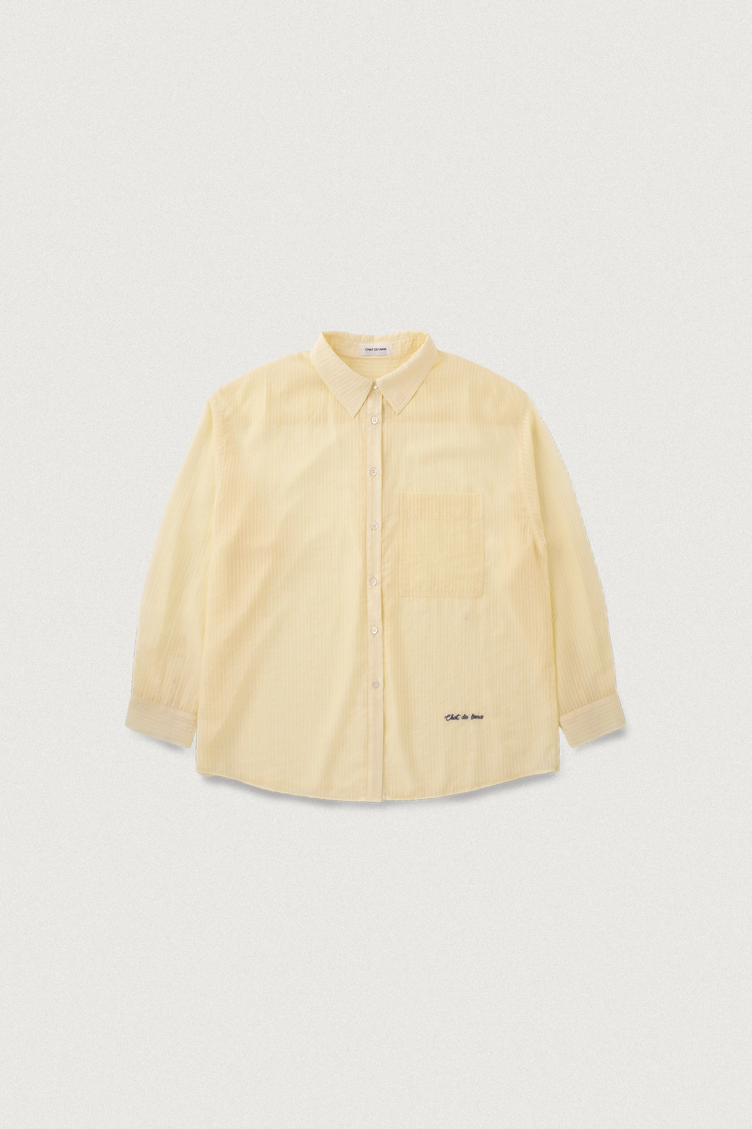샤드라마 WRINKLE-FREE SHEER SHIRTS [LIGHT YELLOW] 상품 이미지 1