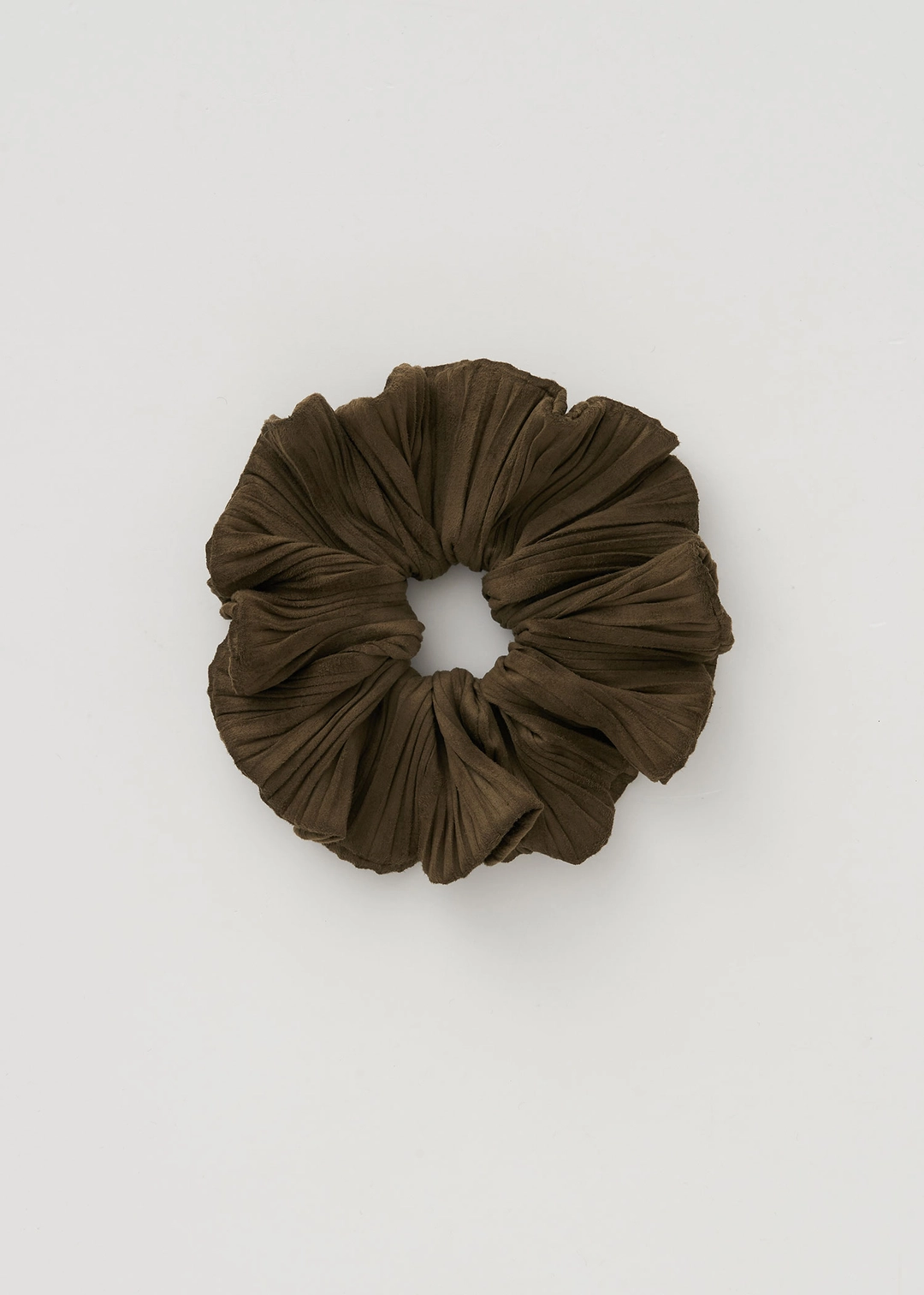 더라이 Suede Pleats Scrunchie(Khaki) 상품 이미지 1