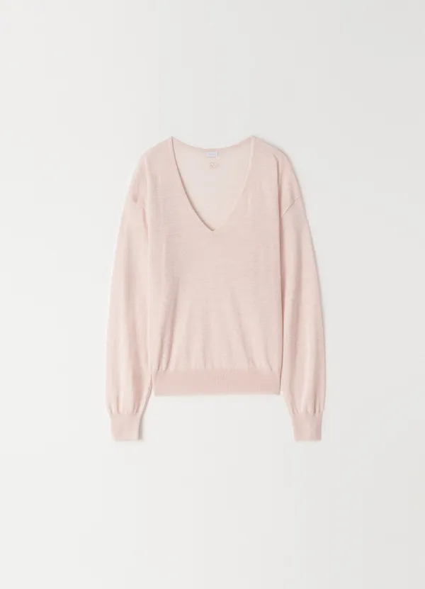2ND Dia v-neck Knit(Baby Pink)
