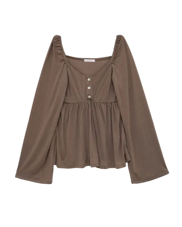 Shell Star Blouse (Brown)