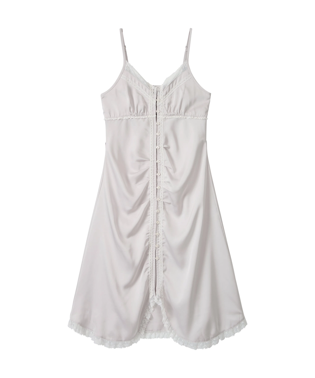 비터셀즈 Haven Satin Long Dress-Light Grey 상품 이미지 1