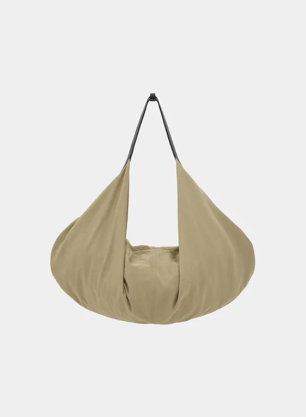 Kolt draped nylon bag  - Khaki beige