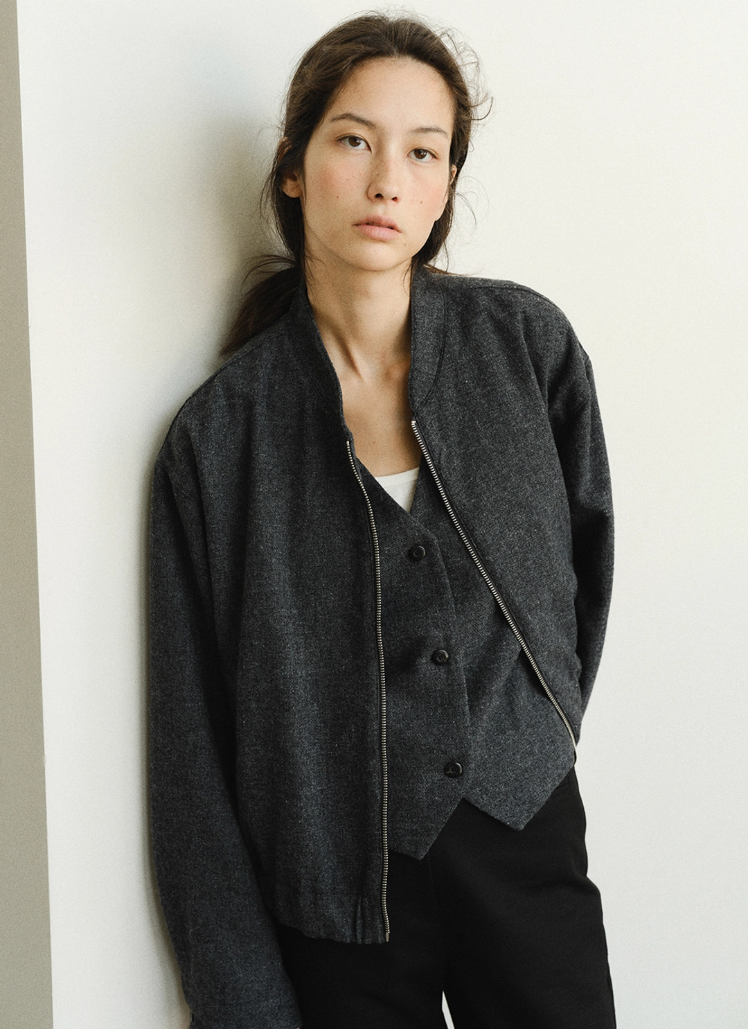 르닐 Carson Angora Blouson (Charcoal) 상품 이미지 1