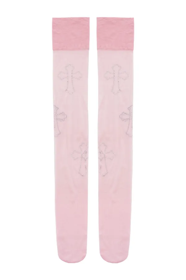 STONE KNEE STOCKING PINK