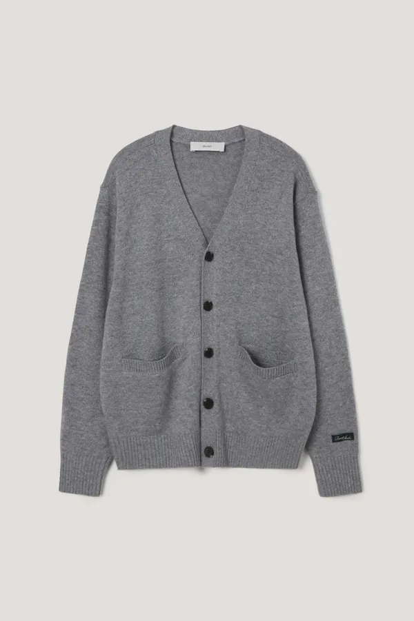 UNISEX BOYFRIEND KNIT CARDIGAN MELANGE GREY_UDSW6A102G2