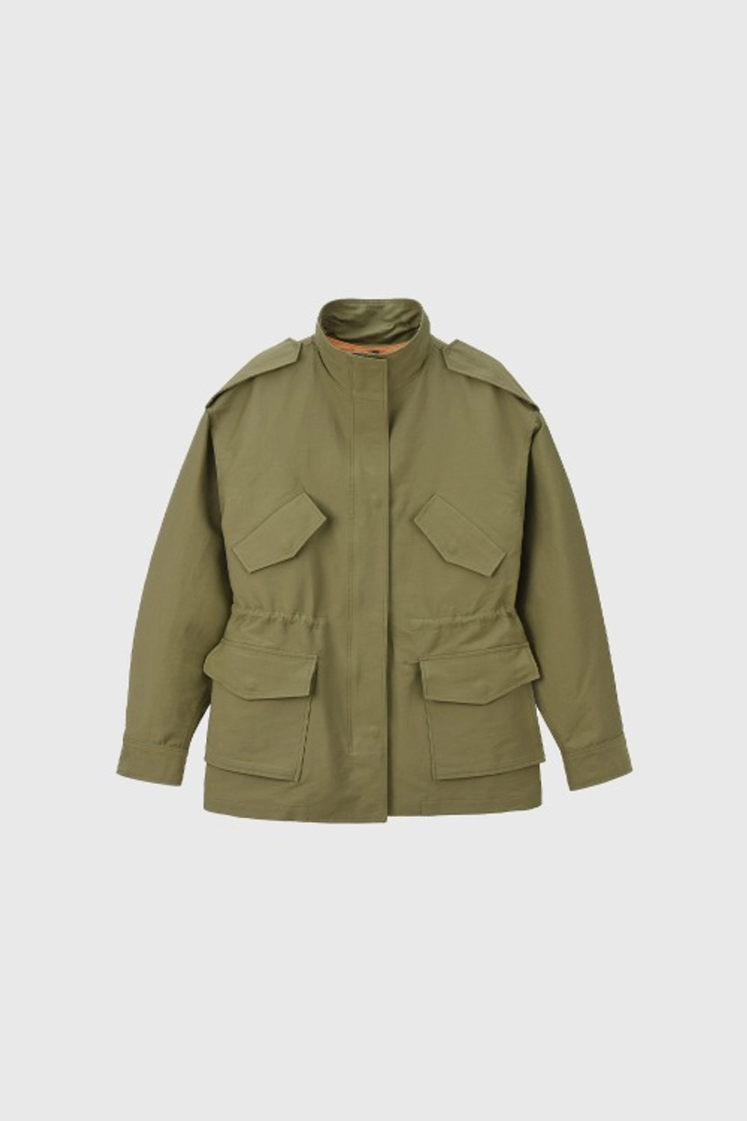 퀸스래빗 Airy Drawstring Highneck Jumper - KHAKI 상품 이미지 3