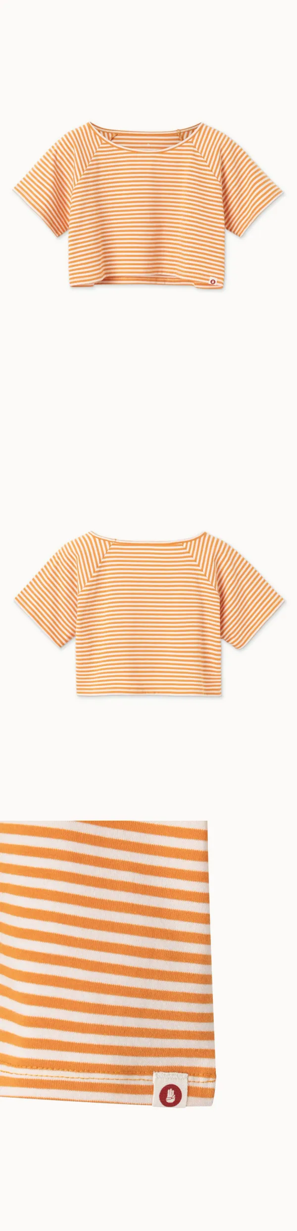 Belly short sleeve_stripe_Orange Multi