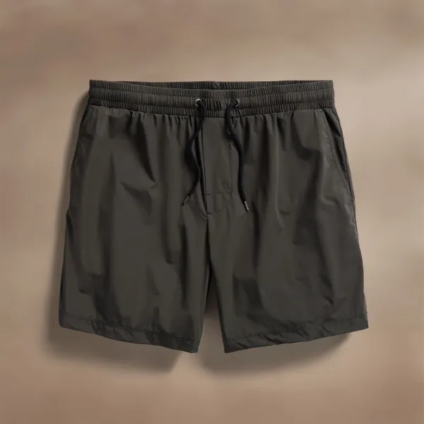 Stretch Nylon Split Hem Boardshort - Hemlock